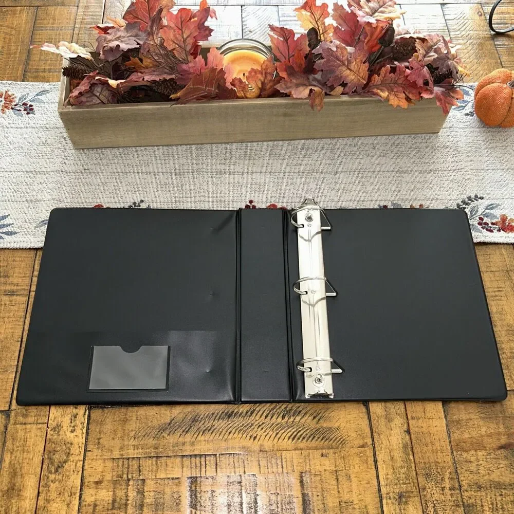 Charles Schwab Faux Leather 3 Inch Binder Pre-owned Black Rare